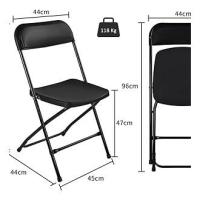 Set de 4 SILLAS Plegables Acolchadas, hasta 120 Kg de peso, 4 Unidades, Ideal para Despacho, Cocina