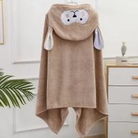 Toalla De Baño Para Niños Con Capucha Suave Y Absorbente De Poliéster De Felpa Gruesa Toalla De Baño De Dibujos Animados Para Bebés - details 14