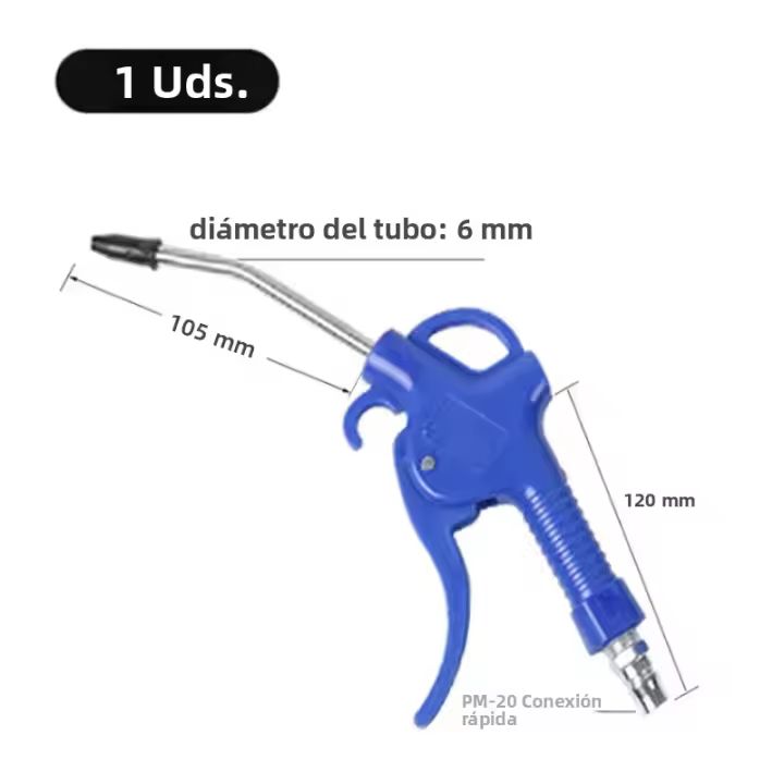 Pistola De Aire Para Limpieza a Alta Presión Herramienta Pneumática Extensión De Boquilla Para Eliminación De Polvo Y Soot - 1