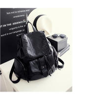 Mochila Grande Para Mujer Con Cordón De Cuero Sintético Moda Viaje Casual Bolso De Hombro Laptop Mochila Bolsa De Mano Plegable Y Expansible - details 8