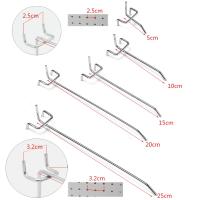 5Pcs Gancho De Malla De Pared En Red Para Exposición En Tienda Panel De Estante Con Gancho Para Almacenamiento En Casa Adecuado Para Taller - details 0