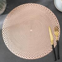2PCS Tapete Redondo De PVC Para Mesa 38CM Diámetro Antideslizante Estilo Occidental Para Hotel Restaurante Aislamiento Térmico Hueco - details 3