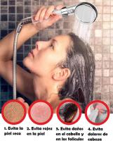 Alcachofa de Ducha Alta Presion,Purificación y Ahorro de Agua con Perlas Filtradoras Antical y Anticloro, Cabezal Ducha Universal Desmontable - details 0