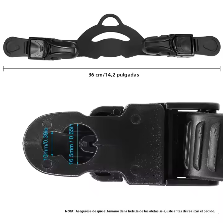 Correa De Ajuste Universal Para Alas De Buceo Y Natación TOMSHOO Correa De Remache Para Snorkel Y Deportes Acuáticos Adecuada Para Hombres - 1