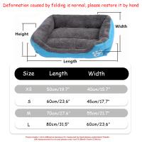 Cama De Invierno Suave Y Cálida Para Perros Y Gatos Grande Mediana Pequeña Resistente Al Agua Con Patrón Cuadrado Colorido Sofá Para Mascotas - details 1