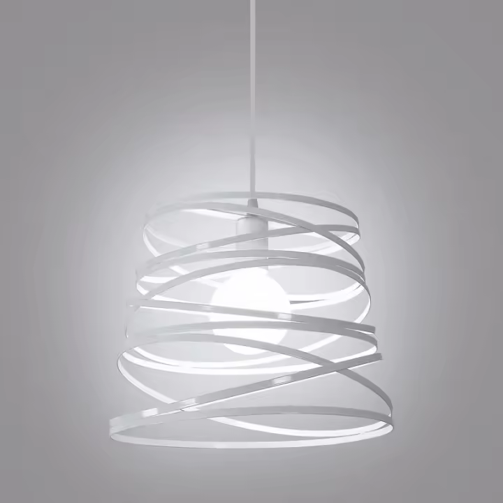 Lámpara colgante moderna,lámpara colgante industrial para sala de estar,lámpara colgante E27 de metal vintage en cascada en espiral - 1