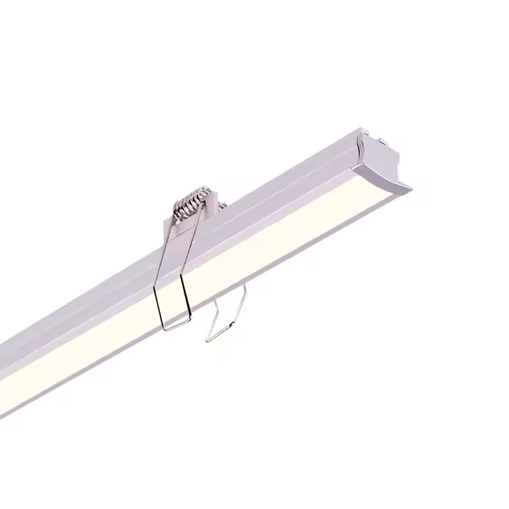 Ledkia Perfil de Aluminio Empotrable para Techo con Clips 1m para Tiras LED hasta 12 mm - 1