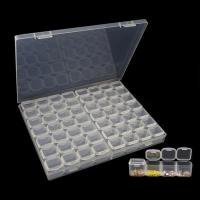 Caja De Almacenamiento Ajustable De Plástico 28/56 Con Etiquetas Para Joyería Arte De Uñas Y Accesorios De Pintura Diamante Caja De Contenedor Con Etiquetas - details 1
