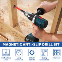 Lote De 12 Piezas De Bitas De Destornillador Magnéticas Antideslizantes Para Impacto Phillips Y Cruzadas Con Mango 1/4 Pulgada Para Herramientas De Taladro Manual Material S2 Acero - details 1