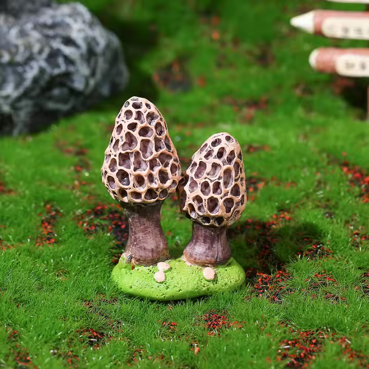 Decoración De Acuario De Mini Figure De Setas De Resina Para Jardín Faeérico Landscape Micro Ornamento Artificiales Plantas - 1