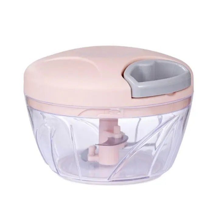 Picadora de carne Manual, picadora de ajo giratoria, prensa trituradora de ajo, cortador de cebolla y verduras, accesorios de cocina, 500/900ML - 1