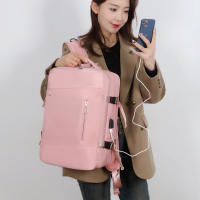 Bolsa de viaje expandible de gran capacidad con varios colores disponibles para computadora portátil de viaje, mochipa para Pareja with Carga USB para helbres y Mujeres. - details 28