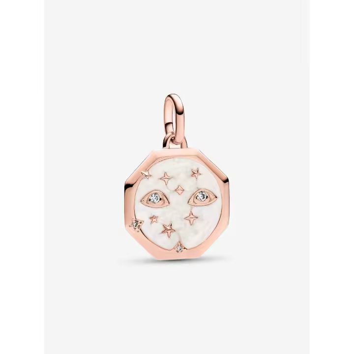 Pandora ME - Baño de Oro Rosa de 14K Pandora - Charm Medallón de Ojos Brillantes - 1