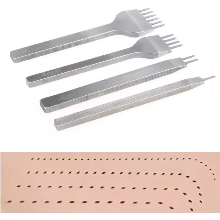 Kit de herramientas para perforar cuero, kit de herramientas para perforar cuero, garra (4 mm) - 1
