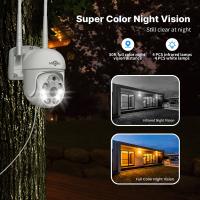 Hiseeu sistema de cámara de seguridad, NVR de 10 canales, video HD de 5MP, WiFi de 2.4GHz, audio bidireccional, detección de movimiento, visión nocturna en color, giro de 355° y inclinación de 90°, impermeable IP66, Visión nocturna - details 5
