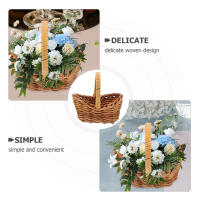 4 Pcs Mini Canastas De Paja Para Decoración De Casa De Muñecas Pequeñas Canastas De Pan Tiny Para Bebés Niña Hamper Accesorios De Rattan - details 0