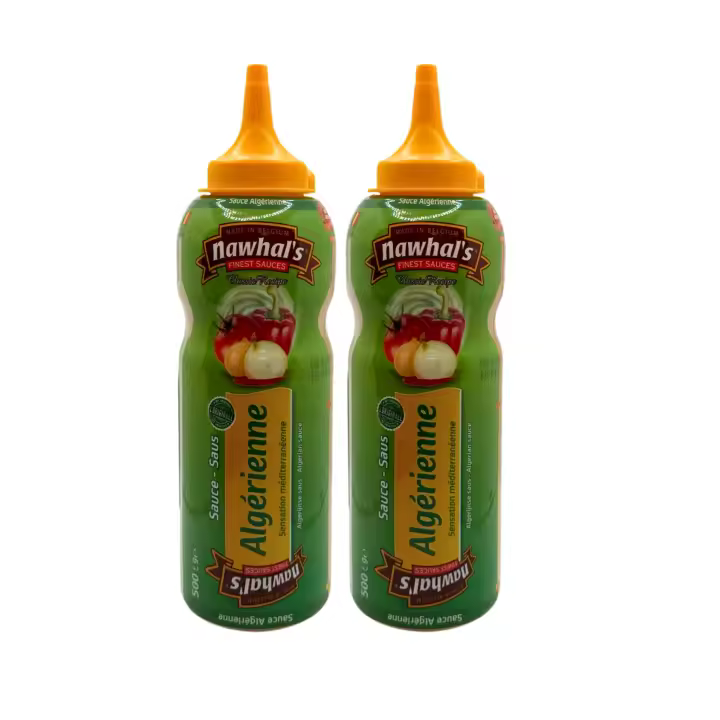 2 Botellas De Salsa  Algerienne  Sauce (Halal)nawhal's-saus 500g Salsa A Base De Tomate Sabor Dulce Y Picante.de Belgica - 1