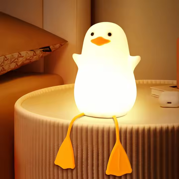 Luz Nocturna Infantil Luz Nocturna para Niños Pato Luz Quitamiedos Lámpara Bebé, Silicona Seguro para Bebé Niño, Brillo Ajustable Ahorro de Energía, Regalo para Niños Bebé - 1