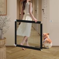 Valla Para Perros Con 6ganchos Red Aislada Para Escaleras Puerta Plegable Malla Respirable Jaula De Juego Para Seguridad De Perros - details 0