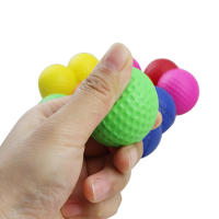 Bola De Práctica De Golf Suave De Esponja PU Colorido 42mm Juguete Para Interior Material De Espuma Sólida - details 7