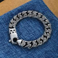 Pulsera Personalizada De Patrón De Hierba Tang Para Hombres Y Niños Joyería De Moda Hipster Callejera Para Mujeres Material Metálico Aleación De Cobre Estilo Vintage - details 3