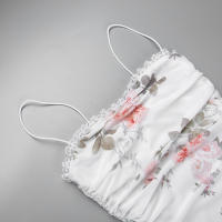 Vestido Midi Elegante Con Estampado De Flores Para Mujer Moda Hombros Descubiertos Espalda Descubierta Sexy Para Fiesta Club Polyester - details 10
