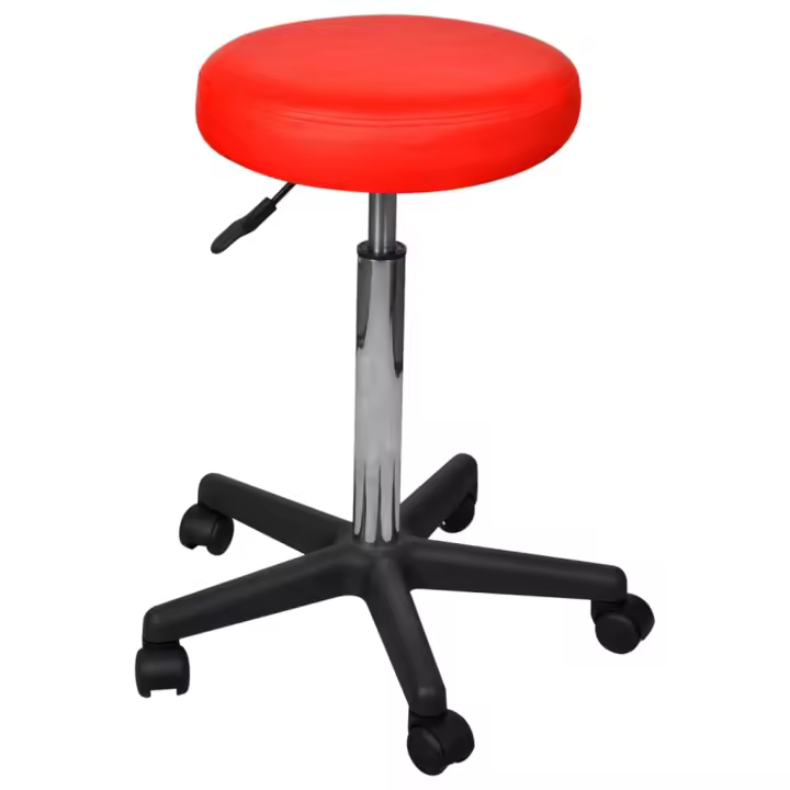Taburete de Oficina Rojo Ajustable 64-84 Cm - 1