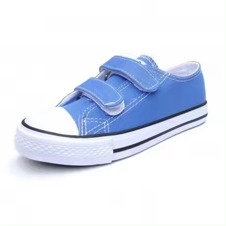 Zapatillas de lona de color azul con puntera y dos velcros, de Conguitos - 1