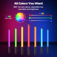 Ulanzi VL119 Varita de Luz LED RGB Profesional, 2500-9000K, 114 LED, Modos RGB/CCT/Escena, CRI≥95, 20 Efectos, Batería 2600mAh USB-C, 395LUX, Portátil y Ligera para Vlogs, Retratos, Bodas y Video - details 1