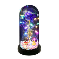 Regalo De Flores De Rosa Para Mujeres En Acrílico Con Domínio Luz Regalo Eterno De Flores Colores Para Mamá Y Fiesta De San Valentín - details 2