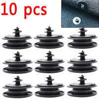 10 Sets De Clips Para Alfombrillas De Coche Universal Negro Soporte De Retención De Alfombrillas De Automóvil Para Panel De Trimmings PVC Negro - details 1