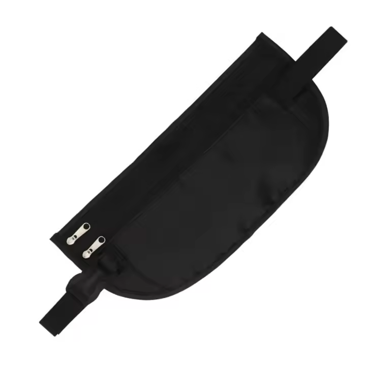 Riñonera Invisible de Viaje Antirrobo  Seguridad RFID  Material Nailon Duradero  Confort Ajustable  Negro, Talla M - 1