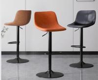 Silla giratoria de Bar alta ajustable, TABURETE asiento nórdico moderno, elevador de escritorio frontal con taburete alto, respaldo de moda, silla de Bar con patas de Metal de estilo nordic,sillas de comedor pata negro - details 2