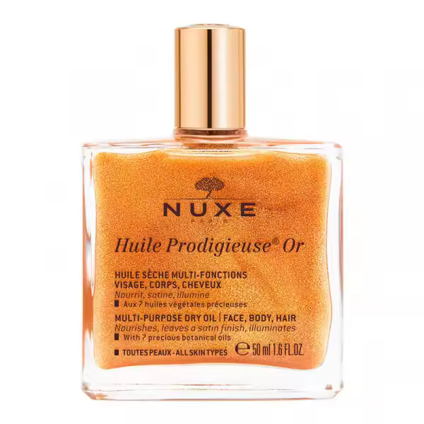 NUXE - Huile Prodigieuse Or Aceite Seco con Purpurina - Nutre y Repara en un Solo Gesto - 98% Ingredientes Naturales - 1