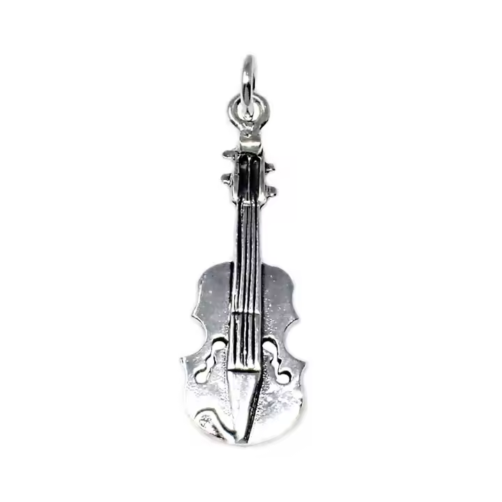 Inmaculada Romero Colgante de Plata de Ley 925m con Motivo de Violonchelo - Unisex - 1