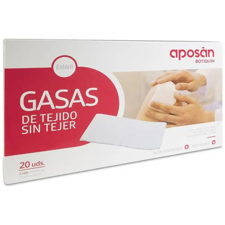 Aposan Gasa Esteril Tejido Sin Tejer Compresas 10 Cm X 20 Cm 20 - 1