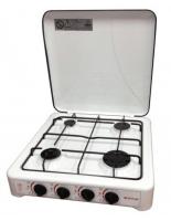 itimat - Cocina de gas de 4 quemadores con tapa  Parrillas esmaltadas, seguridad de corte de gas - details 2