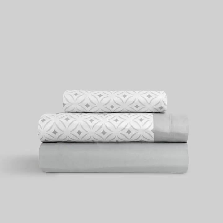 Juego de Sábanas Microfibra Ivet Gris - 1