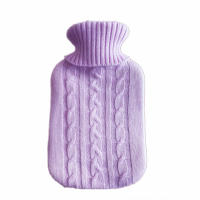 Botella De Agua Caliente De Goma Natural Grande 2L Con Funda De Felpa Sintética Faux Fur Para Calidez Y Confort - details 3