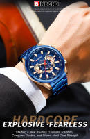Reloj De Cuarzo Para Hombre BINBOND Marca De Lujo Deportivo Resistente Al Agua Con Dial Decorativo Y Cierre De Seguridad Relogio Masculino - details 1