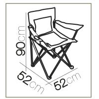 MIRAMAX-Silla plegable portátil con reposabrazos para exteriores, silla de playa, pesca,campamento,picnic, jardín,con bolso y portavasos - details 2