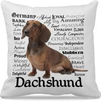 Funda De Cojín De Perro Dachshund Cartoon Para Decoración Del Salón Y Oficina Funda De Cojín De Sofa De Poliéster 100% - details 2