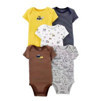Ropa para niños, novedad de verano, mono triangular de manga corta para bebés, ropa para gatear, mono de bebé de cinco piezas - details 41