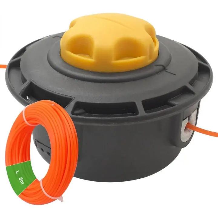 Carrete de hilo de repuesto universal M10 x 1,25 para desbrozadora izquierda con cable de 5 m, fácil carga - 1