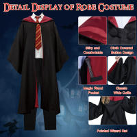 Disfraz de Mago , niño y niña 7 Piezas Disfraz Mago College Cosplay con Capa de Mago, Varita mágica, Gafas, Corbata,camisa collar pantalon Capa Disfraz Halloween Adulto, Disfraz  Halloween, Carnaval - details 1