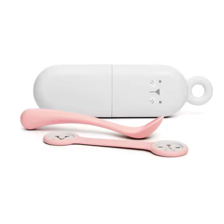 Suavinex Set Portacuchara + Cuchara + Sujeta Babero Rosa 157843 - 1