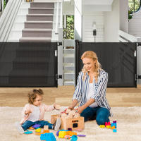 Barrera extensible para escaleras, barrera de seguridad para puertas, barrera de seguridad para perros, 0-150/180 cm, barrera de seguridad para bebés de 86 cm de altura - details 1