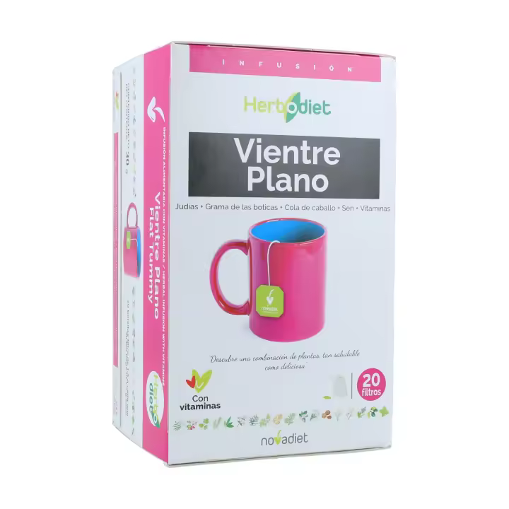 Herbodiet Infusión vientre plano 20 bolsitas infusoras  Nova Diet - 1