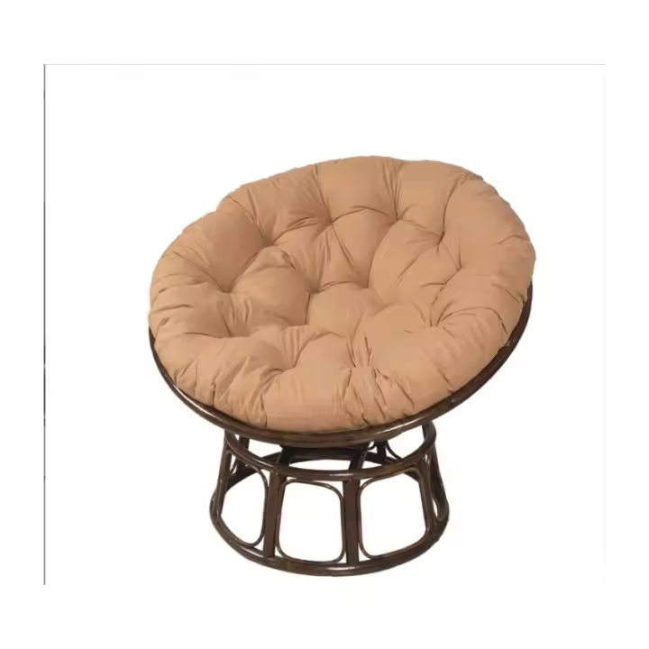 SOMY Cojines para sillas de exterior, cojín acolchado para asiento, hamaca, asiento redondo, columpio, asiento para pájaros, cojín para silla colgante, colchón colgante -Caqui 50x50CM Cojín para silla - 1