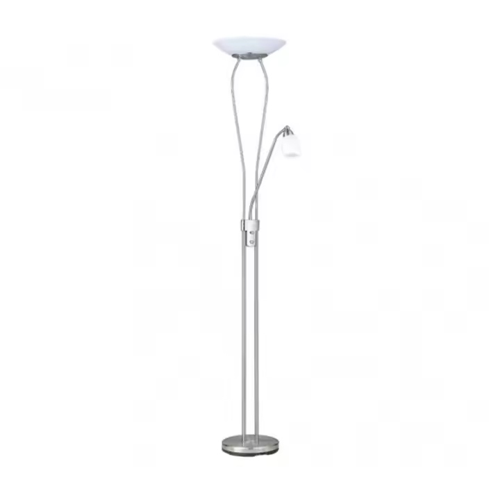 Lámpara de Pie FABRILAMP Wolf 18+5W Niquel Regulable - 1
